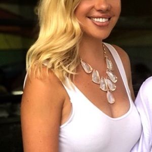 Harlow Gold Statement Necklace in Ivory Pearl